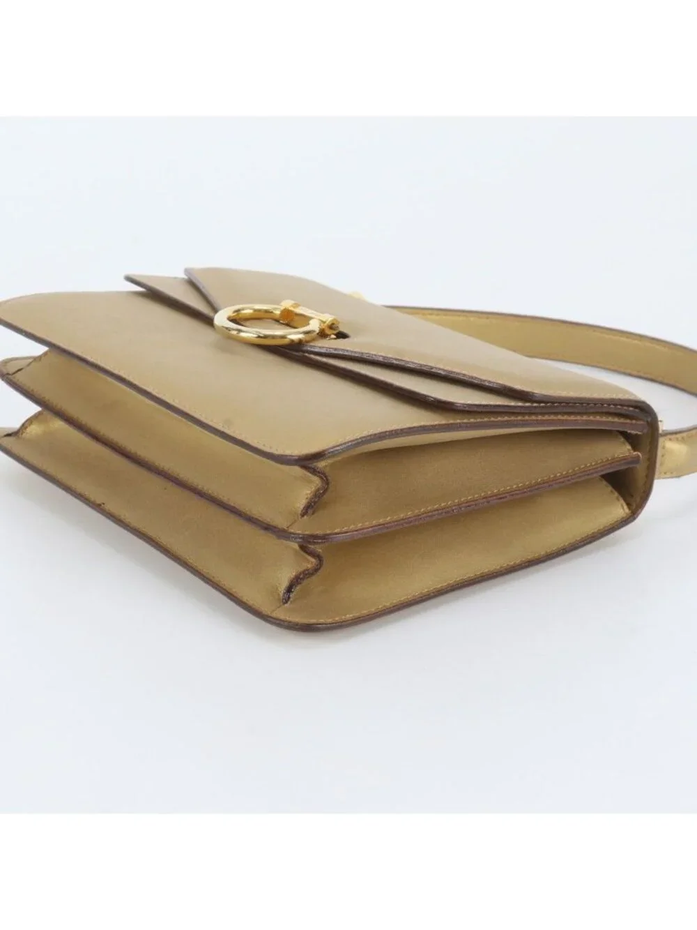 Celine Vintage Leather Handbag Gold